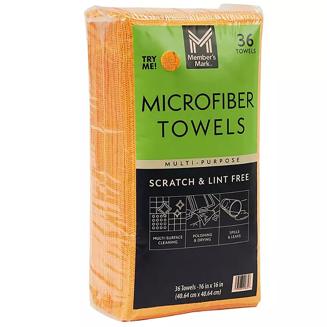 Microfiber Towels - Orange- 36 PACK