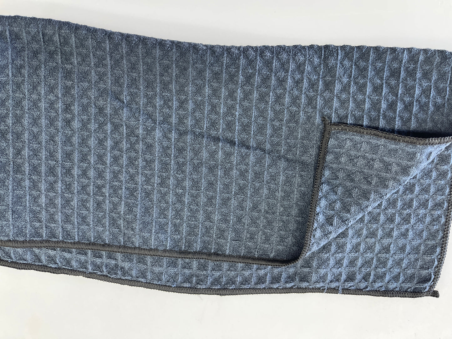 Black Waffle Microfiber Towel