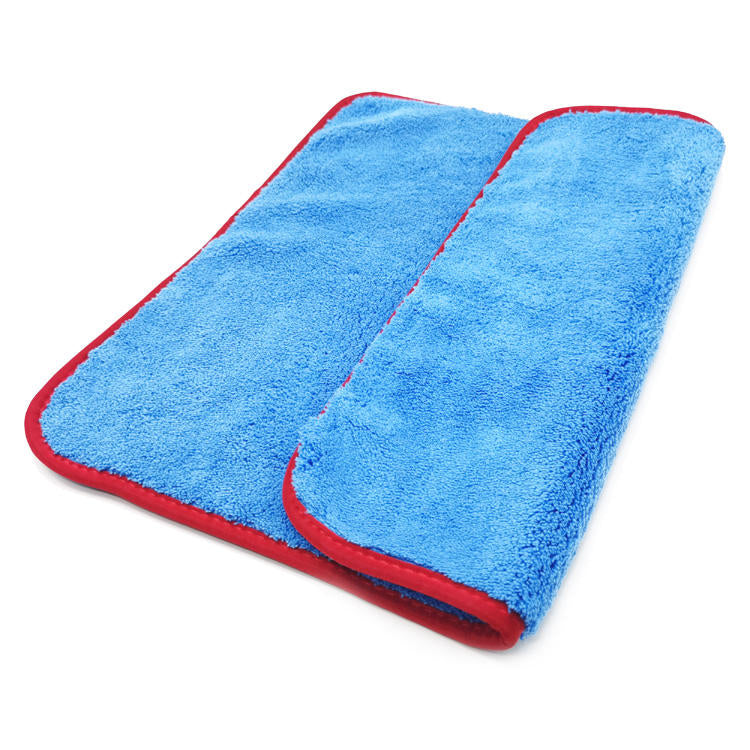 SP Coral Fleece Microfiber Towel | 1200 GSM | 16" x 16" | Blue/Red
