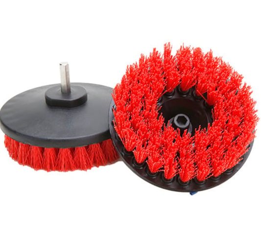 5" Drill Brush- RED Bristles