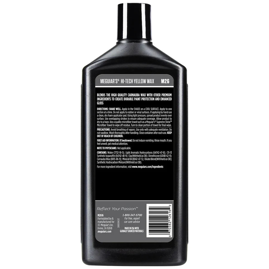 Meguiar's HiTech Yellow Wax, M26 - 16 oz.