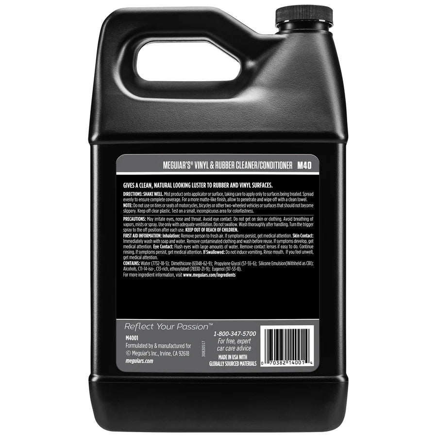 Meguiar's Vinyl & Rubber Cleaner/Conditioner, M40 - 1 gal.