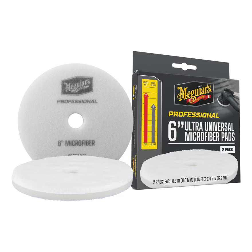 Meguiar's Professional Ultra Universal Microfiber Pads, M6MFP2 - 6" (2 pack)