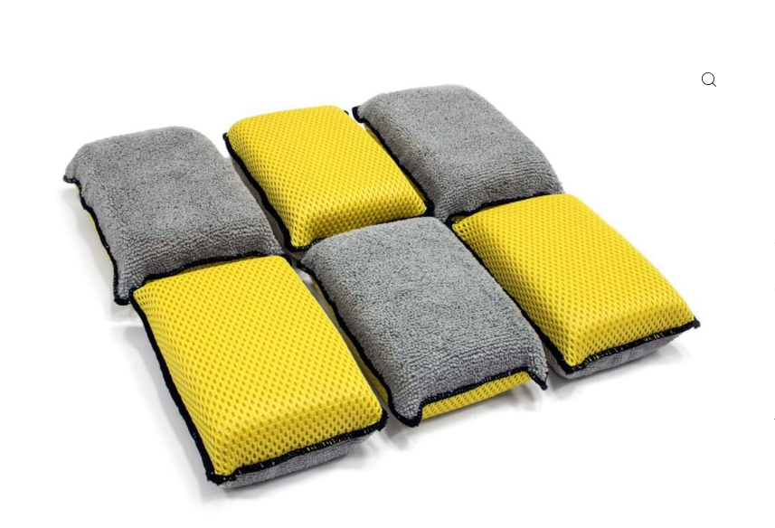 Block Scrubber Upholstery and Leather Microfiber Scrubbing Sponge (6 pack)