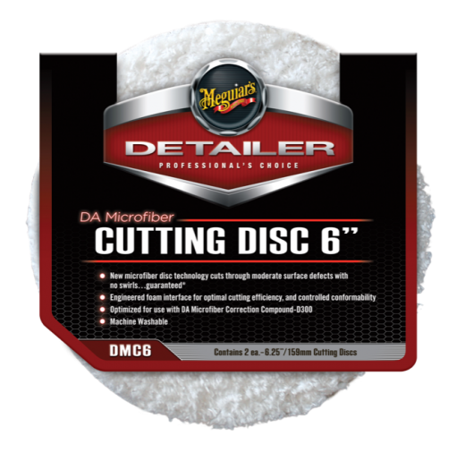 Meguiar's DMC6 DA Microfiber Cutting Disc - 6 inch (2 pack)