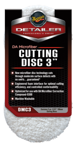 Meguiar's DMC3 DA Microfiber Cutting Disc - 3 inch (2 pack)