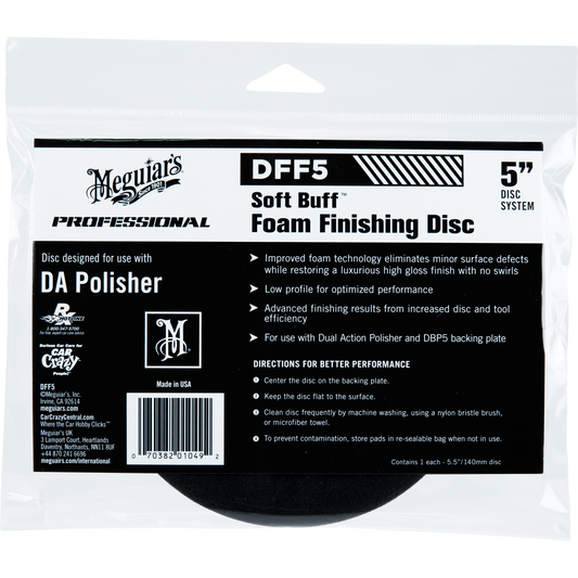 Meguiar's Foam Finishing Disc 5" Pad Hook and Loop
