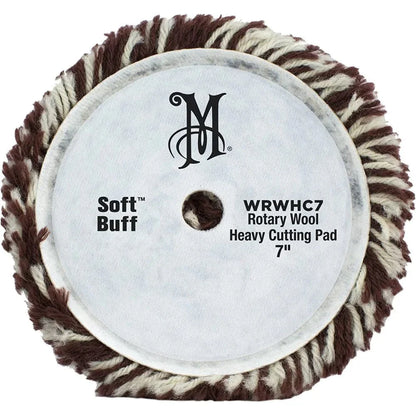 Rotary Wool Heavy Cutting Pad 7" Hook and Loop