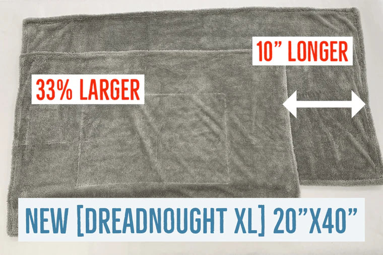 Dreadnought XL GRAY- (20 in. x 40 in., 1100gsm) - 1 pack