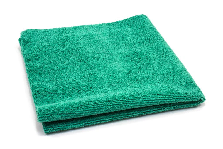 SINGLE [Utility 300] All-Purpose Edgeless Microfiber Towel (16 in x 16 in., 300 gsm) (GREEN)