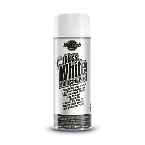 Hi-Tech Enamel Spray Paint-- GLOSS WHITE