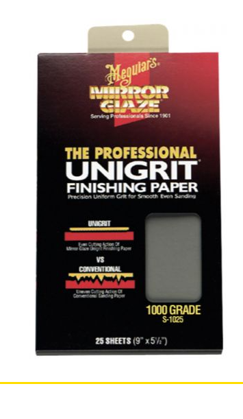 Meguiar's Mirror Glaze Unigrit Finishing Paper - 1000 Grit (25 Sheets)
