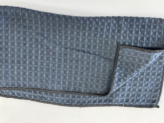 Black Waffle Microfiber Towel