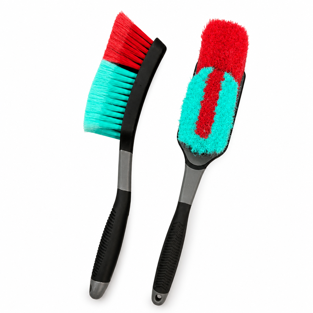 SP DualFlex Tire & Wheel Brush | 7" | Red/Green