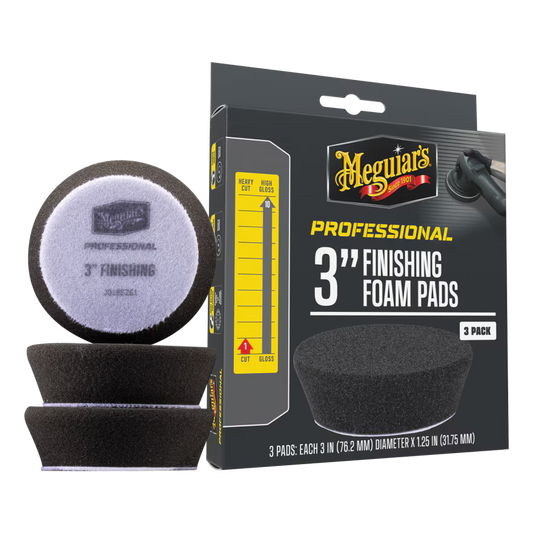 Meguiar's Professional Foam Finishing Pads, M3FFP3 - 3", Black (3 pack)