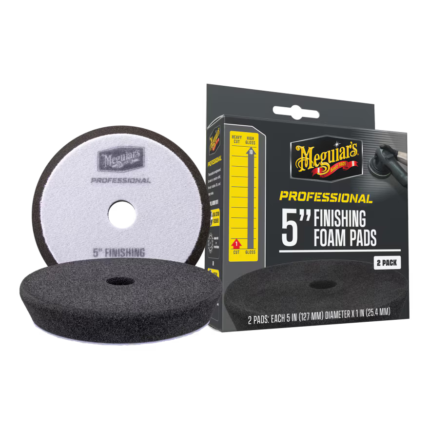 Meguiar's Professional Foam Finishing Pads, M5FFP2 - 5", Black (2 pack)