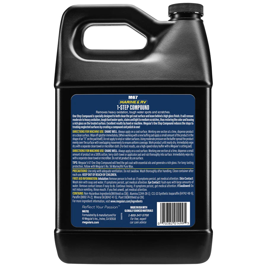 Meguiar's Marine/RV One Step Compound, #67 - 1 gal.