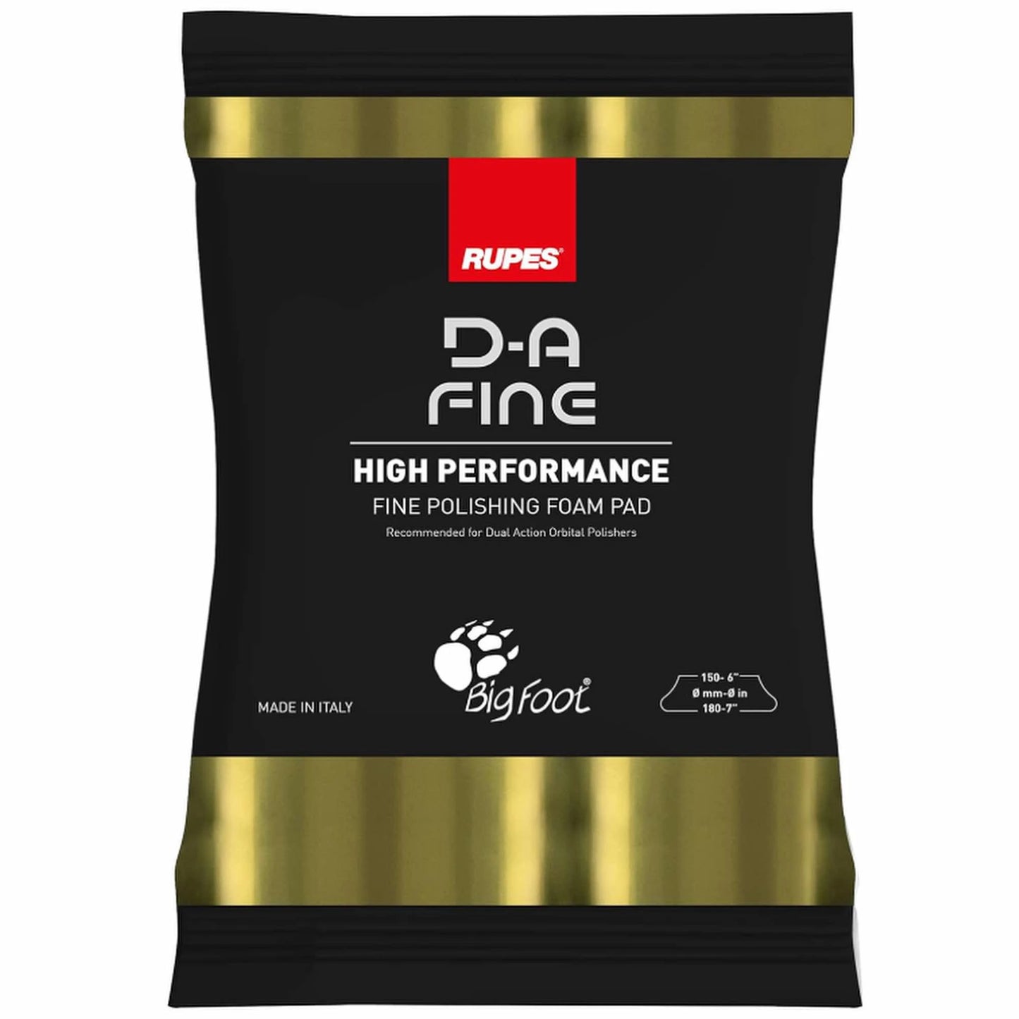 RUPES- 5" D-A Fine Foam Pad (Yellow)