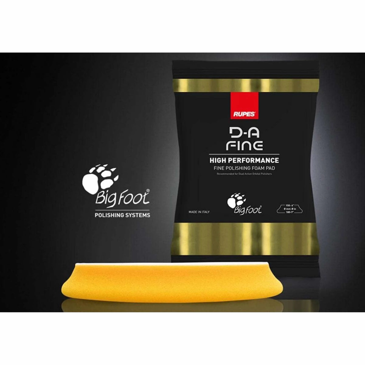 RUPES- 6" D-A Fine Foam Pad (Yellow)
