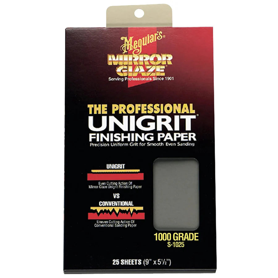 Meguiar's Unigrit Sanding Sheets - 1000 grit (25 sheets)