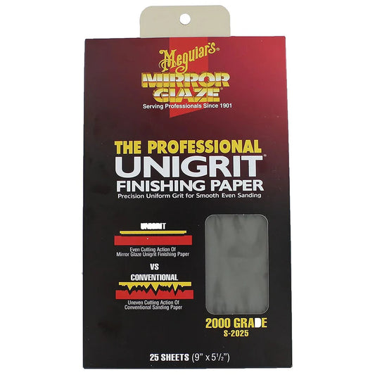 Meguiar's Unigrit Sanding Sheets - 2000 grit (25 sheets)