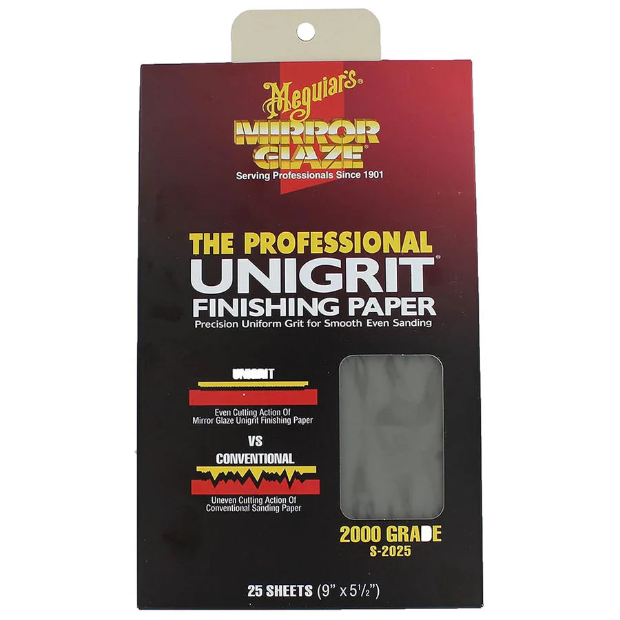 Meguiar's Unigrit Sanding Sheets - 2500 grit (25 sheets)