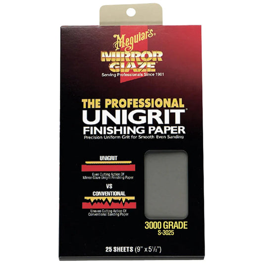 Meguiar's Unigrit Sanding Sheets - 3000 grit (25 sheets)