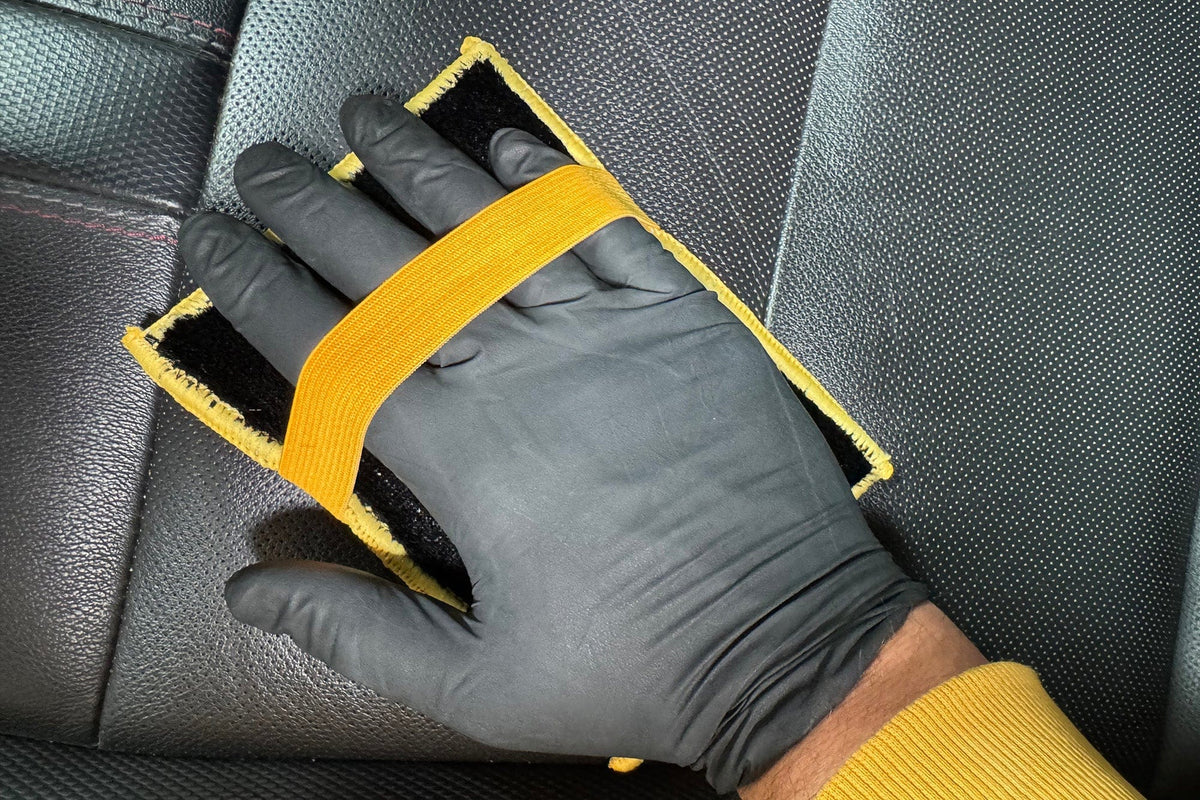 [Scrub Ninja Max XL] Interior Scrubber Sponge - with Elastic Strap (6.5 in. x 4.5 in.) - 2 pack Black/Black