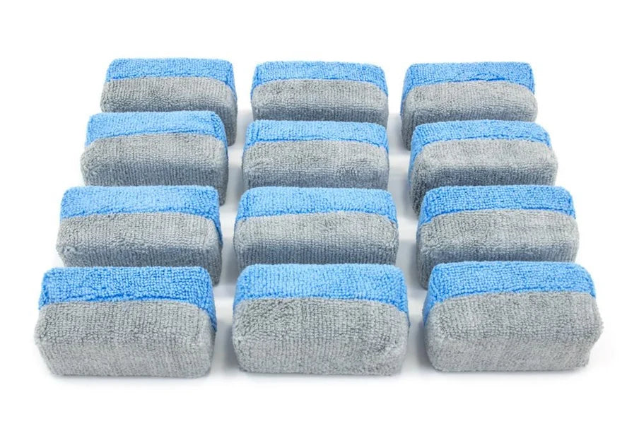 12 PACK [Mini] Saver Applicator Microfiber Coating Applicator Sponge with Plastic Barrier