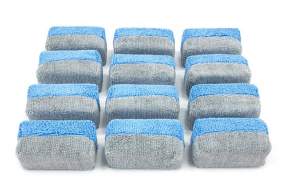 12 PACK [Mini] Saver Applicator Microfiber Coating Applicator Sponge with Plastic Barrier
