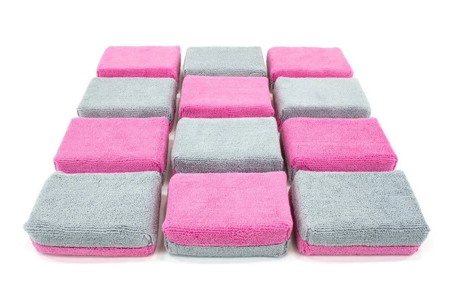 12 PACK- [THICK] Saver Applicator Microfiber Coating Applicator Sponge with Plastic Barrier