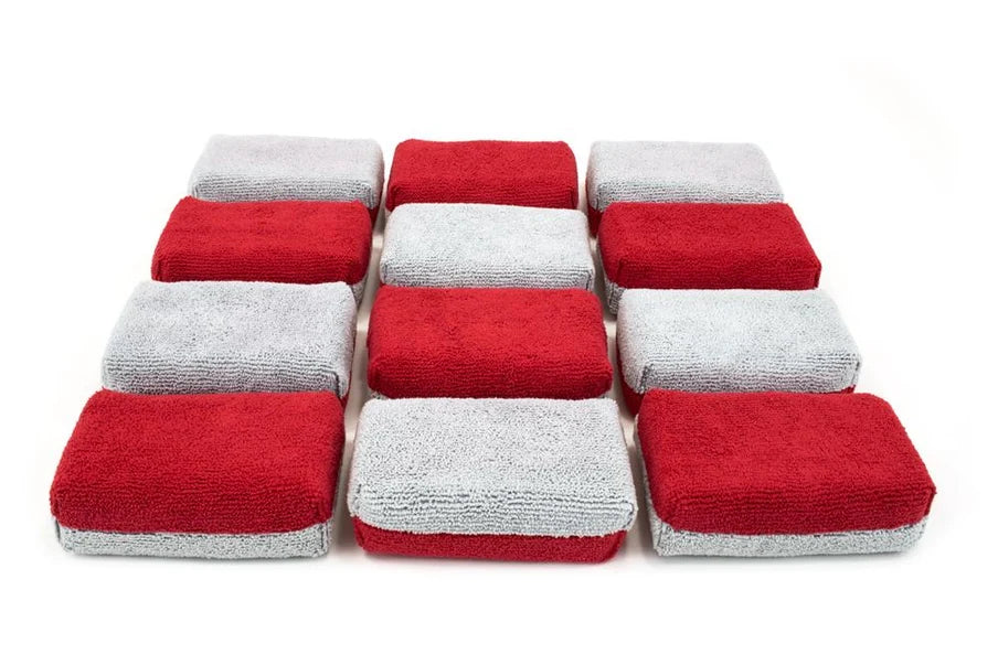12 PACK- [THICK] Saver Applicator Microfiber Coating Applicator Sponge with Plastic Barrier