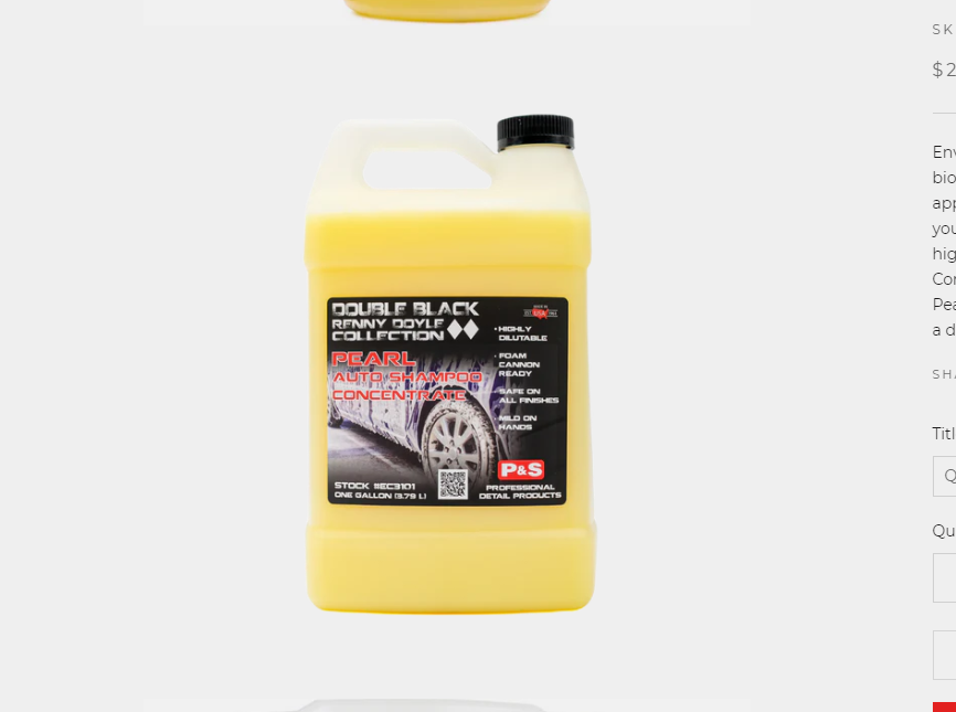 P&S Pearl Auto Shampoo Concentrate (1 Gal)