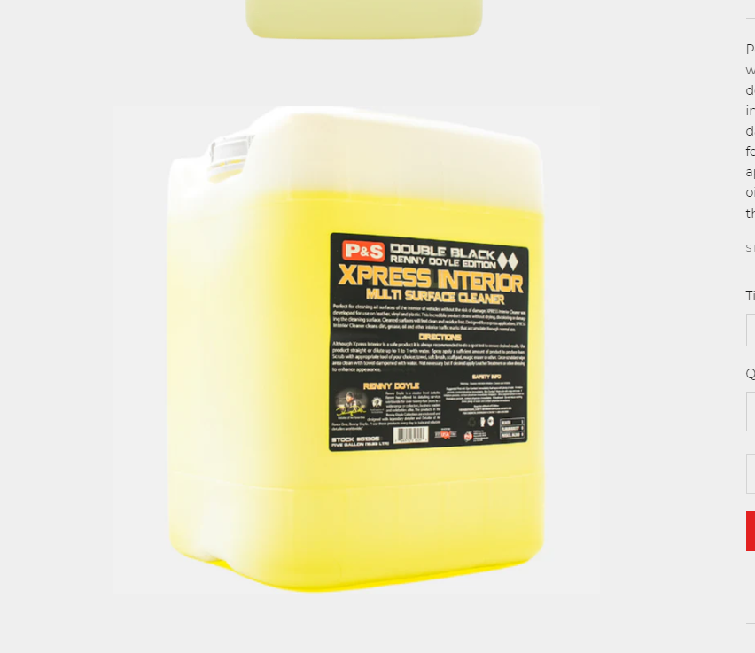 P&S Xpress Interior Cleaner (5 Gal)
