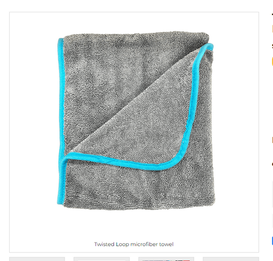 Jumbo Gray/Blue Microfiber Towel