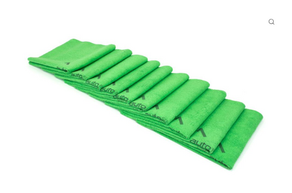 [Quadrant Wipe] Microfiber Coating Leveling Towel (16 in. x 16 in., 390 gsm) - 10 pack | Green