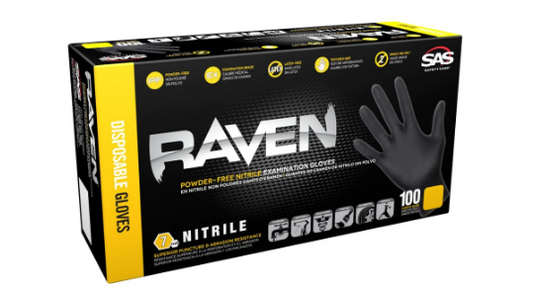 Raven Nitrile Gloves  (Small) 100 pcs. [7Mil]