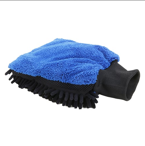 Microfiber Chenille Wash Mitt (Blue)