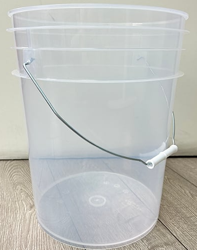 Plastic Pail Transparent Bucket 5 Gallon