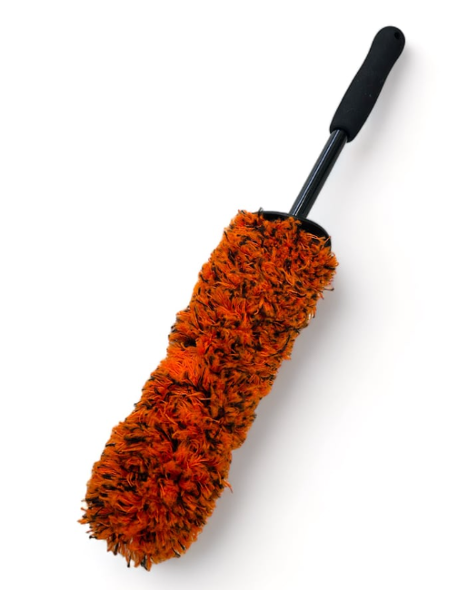 Microfiber Rim Wheel Brush With Soft Grip Handle, 18"