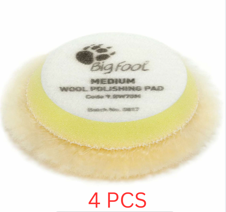 MEDIUM DA WOOL PADS (YELLOW) Ø 50/65mm, 4 PCS