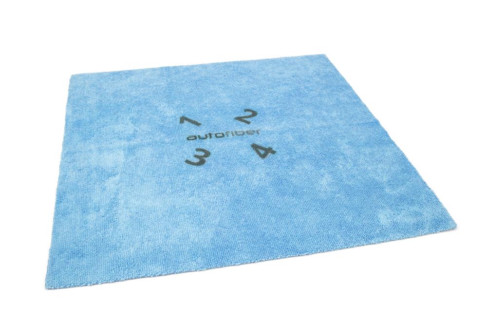 Autofiber [Quadrant Wipe] Microfiber Coating Leveling Towel (16 in. x 16 in., 390 gsm) - 10 pack Blue