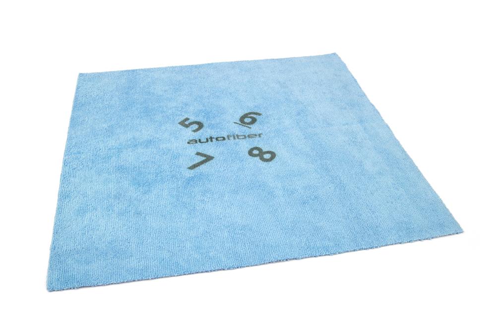 Autofiber [Quadrant Wipe] Microfiber Coating Leveling Towel (16 in. x 16 in., 390 gsm) - 10 pack Blue