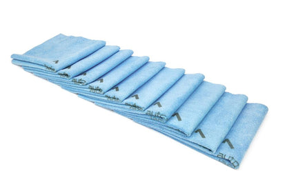 Autofiber [Quadrant Wipe] Microfiber Coating Leveling Towel (16 in. x 16 in., 390 gsm) - 10 pack Blue