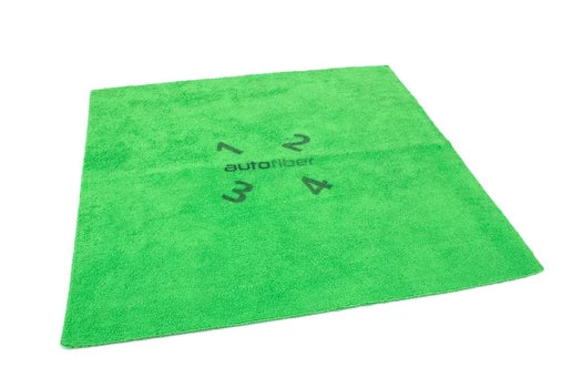 [Quadrant Wipe] Microfiber Coating Leveling Towel (16 in. x 16 in., 390 gsm) - 10 pack | Green