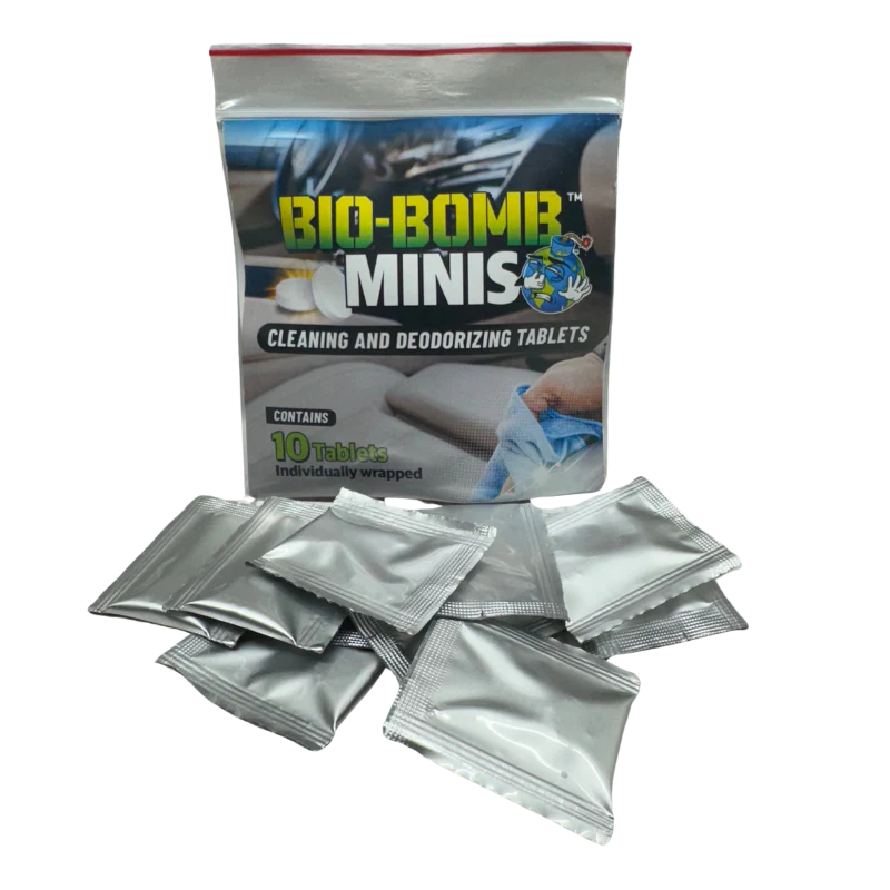 Bio-Bomb Minis: Dissolvable Cleaning and Deodorizing Tablets - 10 PK