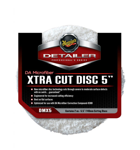 Meguiar's DA Microfiber Xtra Cutting Discs, DMX5 - 5" (2 pack)