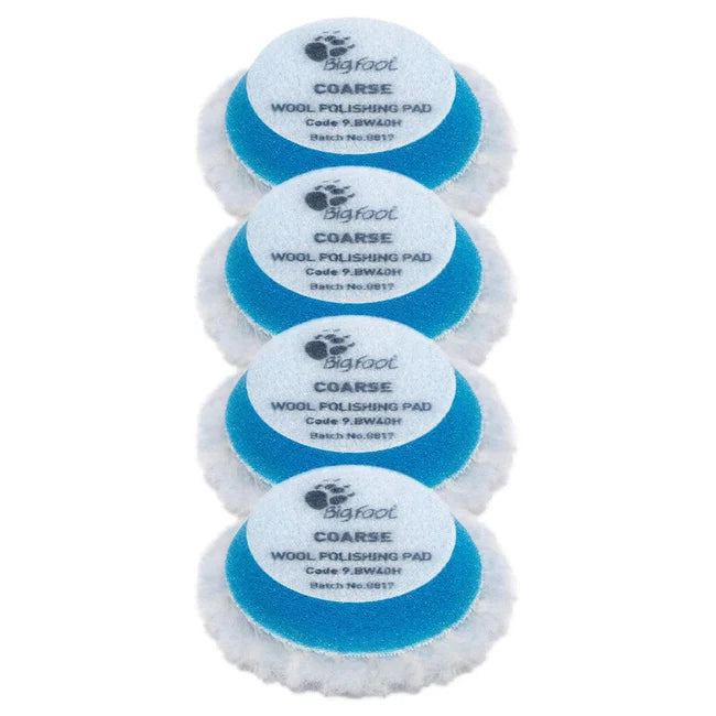 2.5" Rupes Coarse Blue Wool Pad | 4 Pack | For 2" Backing Plate