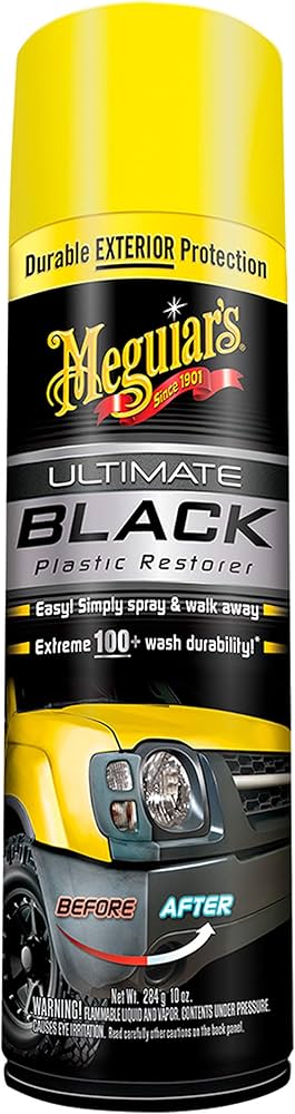 Meguiar's Ultimate Black Plastic Restorer Arsenal Spray Can