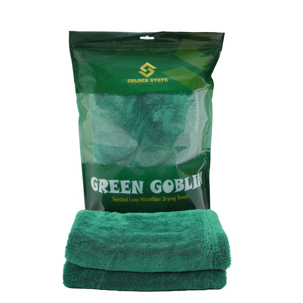 The Green Goblin Twisted Loop Microfiber Drying Towel 1200 GSM, 24"x36"